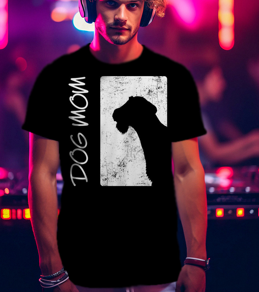 Dog Mom Airedale Terrier Silhouette S72 T-Shirt