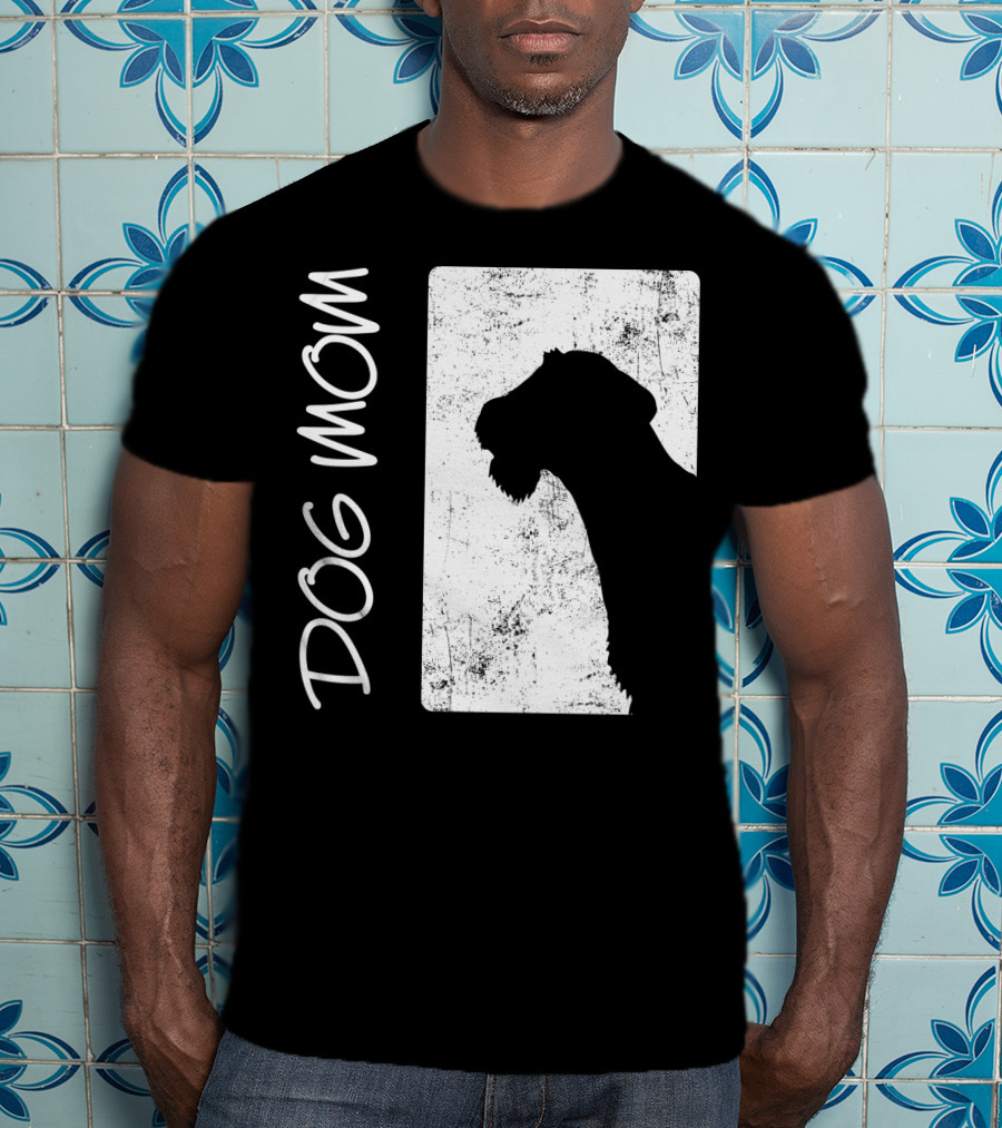 Dog Mom Airedale Terrier Silhouette S72 T-Shirt