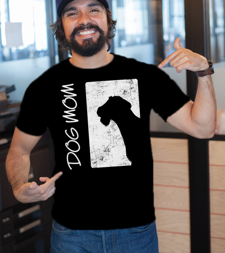 Dog Mom Airedale Terrier Silhouette S72 T-Shirt