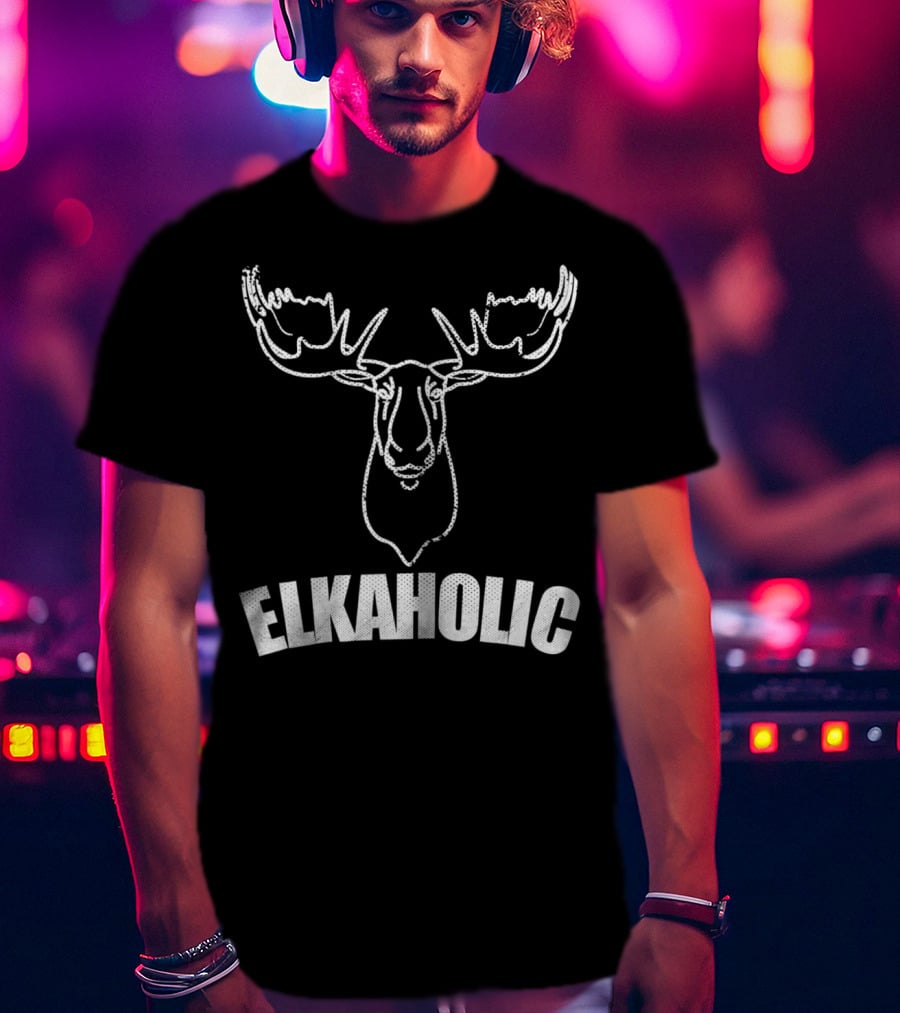 Elkaholic Funny Elk Hunting Mom Hunter46 T-Shirt
