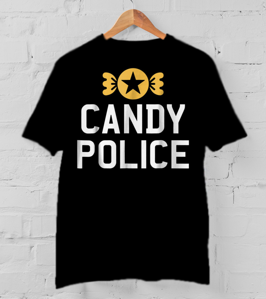 Candy Police Star Badge Halloween Funny T-Shirt