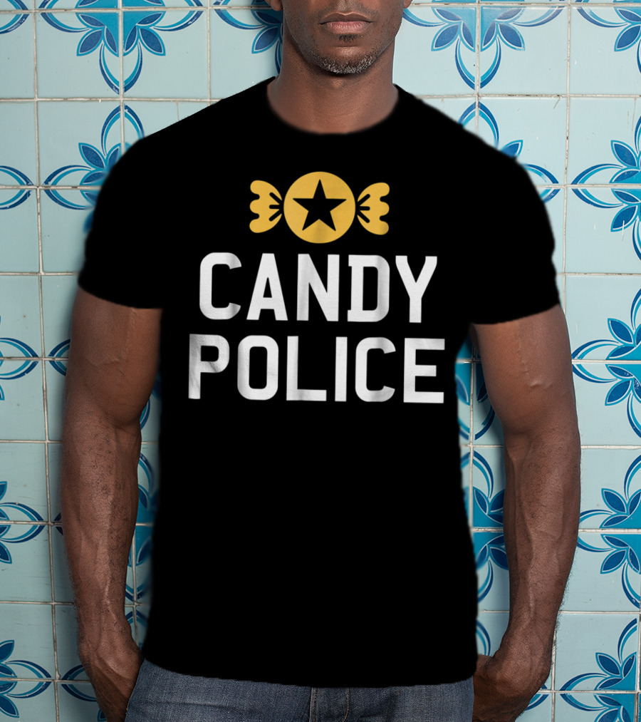 Candy Police Star Badge Halloween Funny T-Shirt