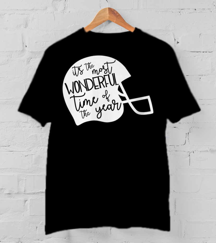 It's The Most Wonderful Time Of The Year Football Helmet Mom Mama Fan4 T-Shirt
