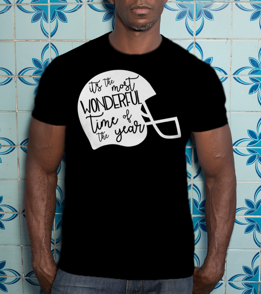 It's The Most Wonderful Time Of The Year Football Helmet Mom Mama Fan4 T-Shirt