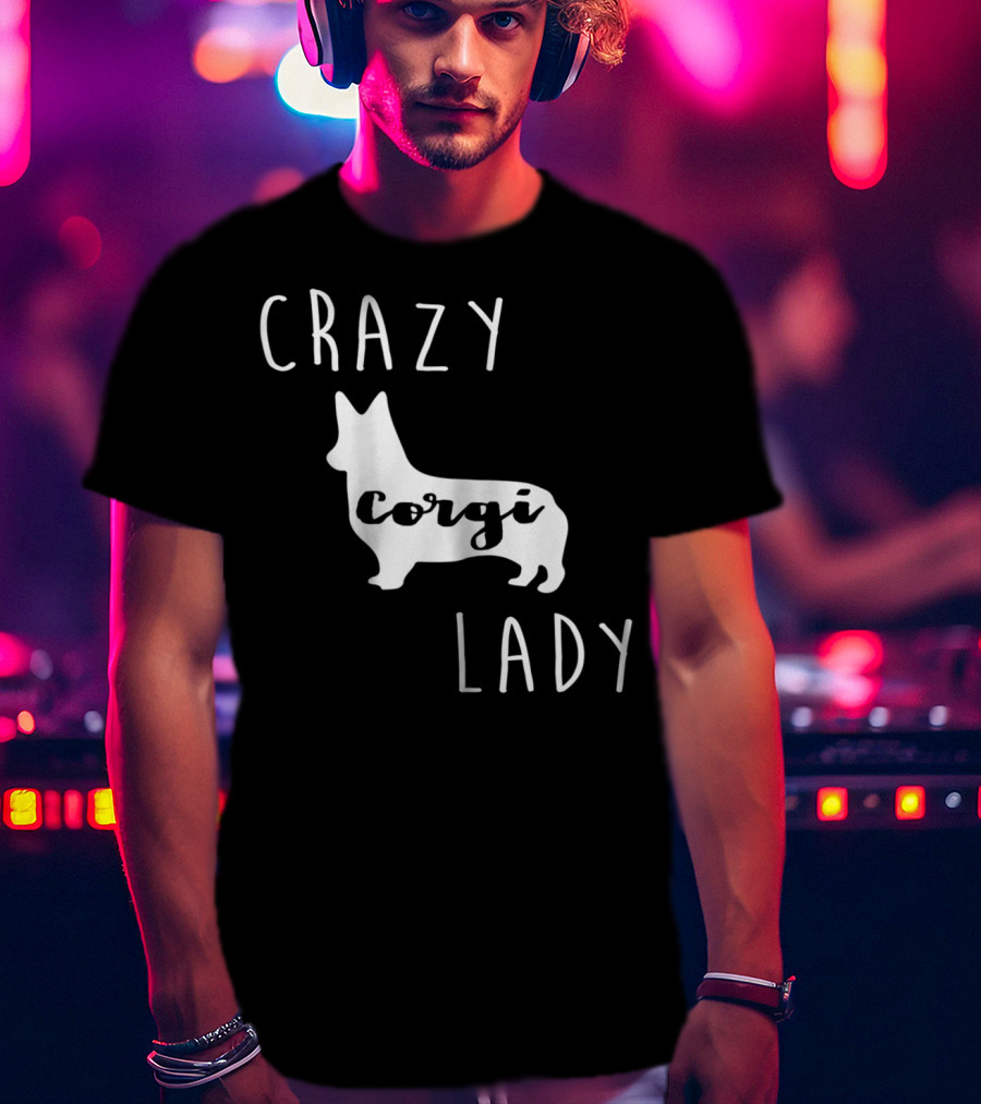 Crazy Corgi Lady T-Shirt