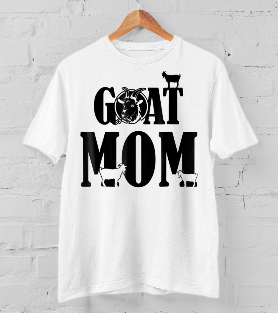 Proud Goat Mom With Cute Goat And Goat T-Shirt