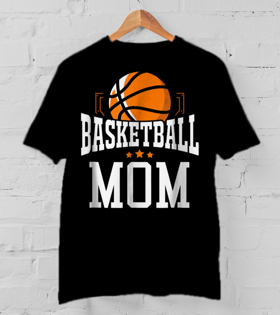 Basketball Mom Stars Hoop Sport T-Shirt