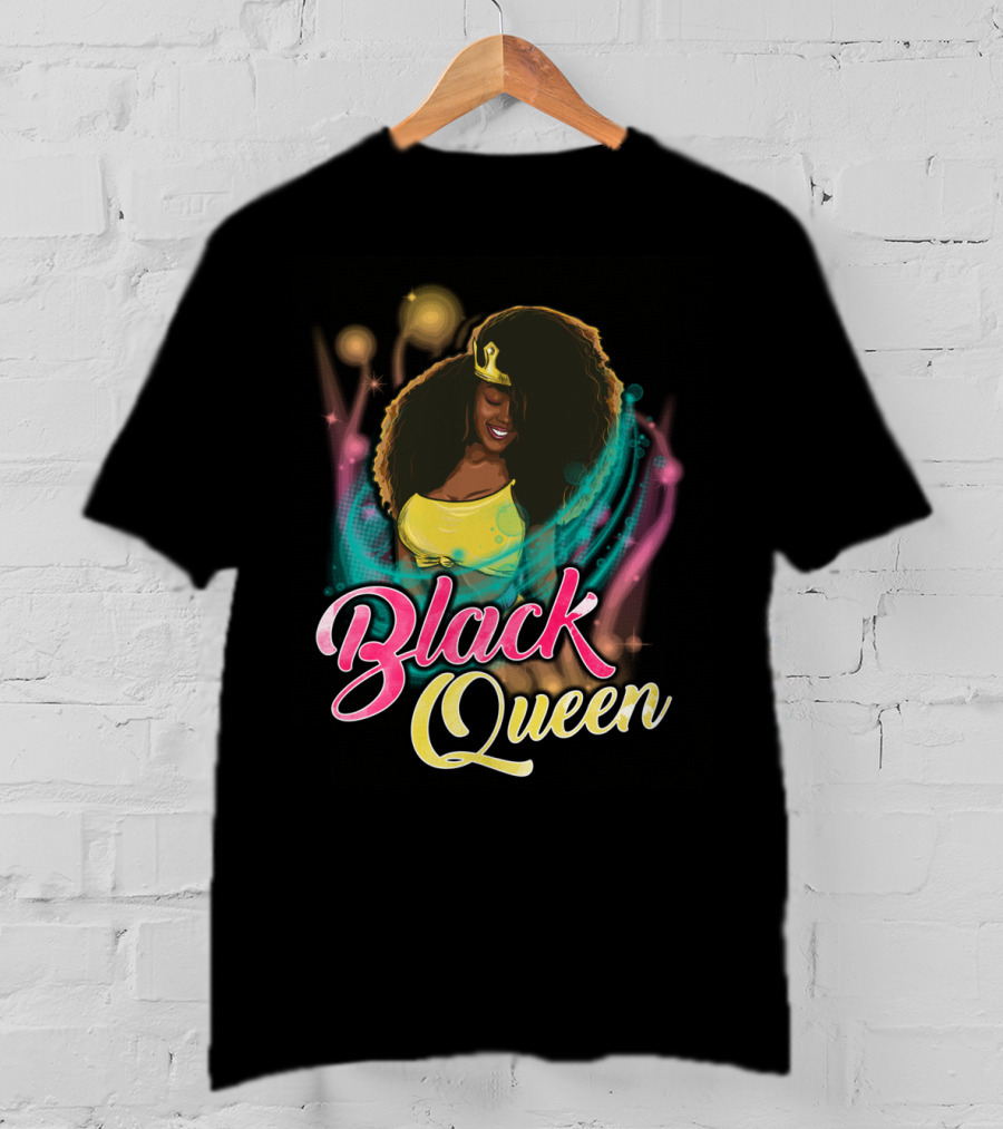 Black Queen Beautiful Afro Diva Mom Wife African9 T-Shirt