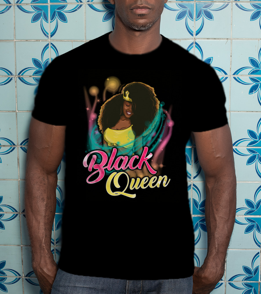 Black Queen Beautiful Afro Diva Mom Wife African9 T-Shirt