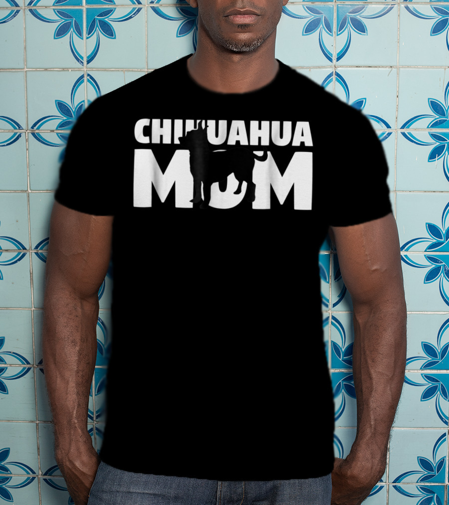 Chihuahua Mom Silhouette Dog Lover Mother's Day Gift T-Shirt