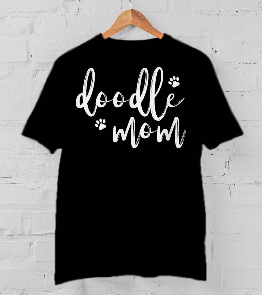 Doodle Mom For Dog Golden Doodle Lovers Paw Print Pullover T-Shirt