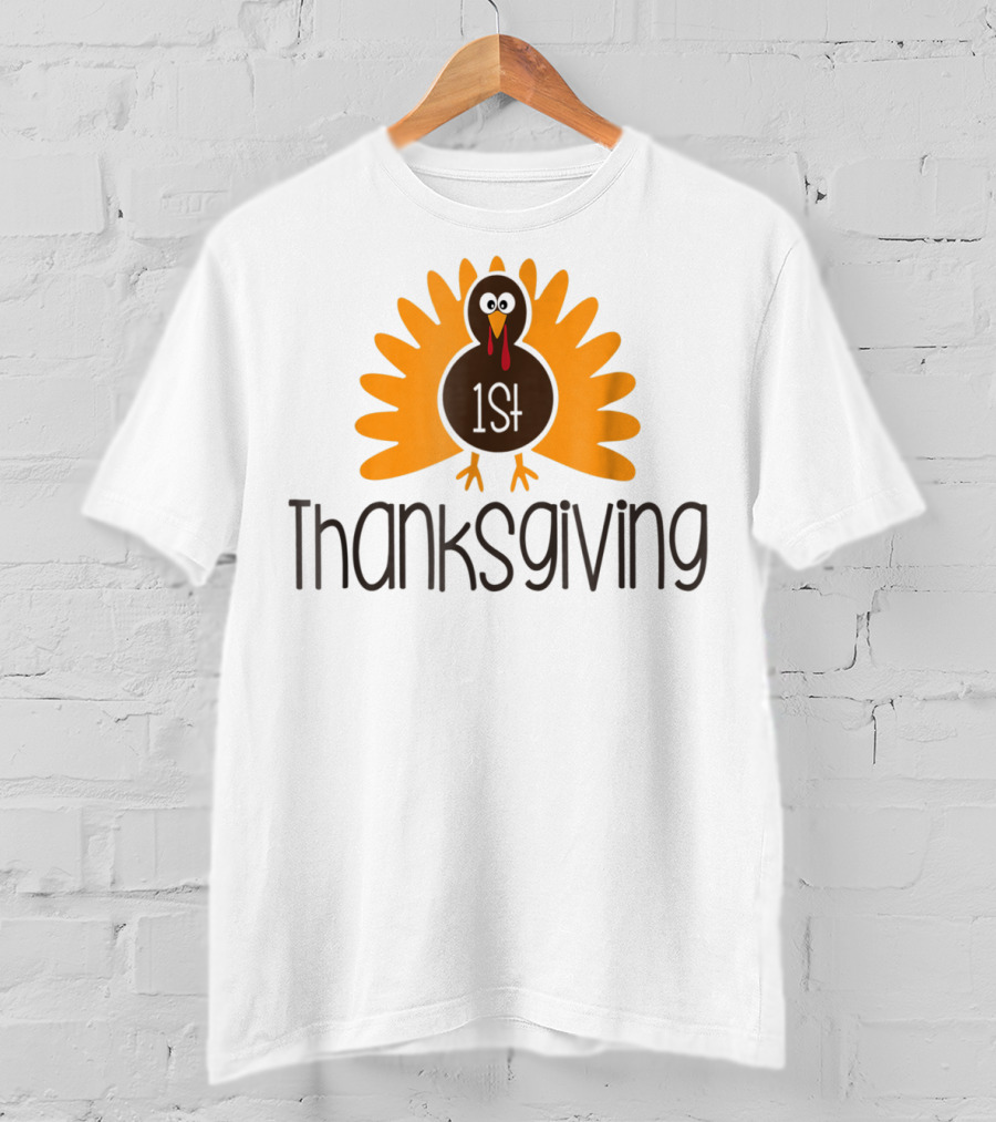 1st Thanksgiving Turkey Pregnant Baby T-Shirt
