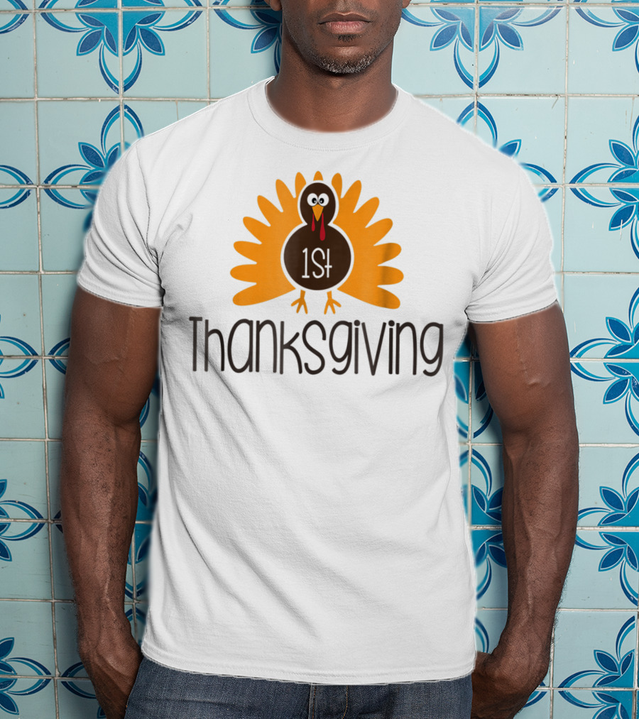 1st Thanksgiving Turkey Pregnant Baby T-Shirt
