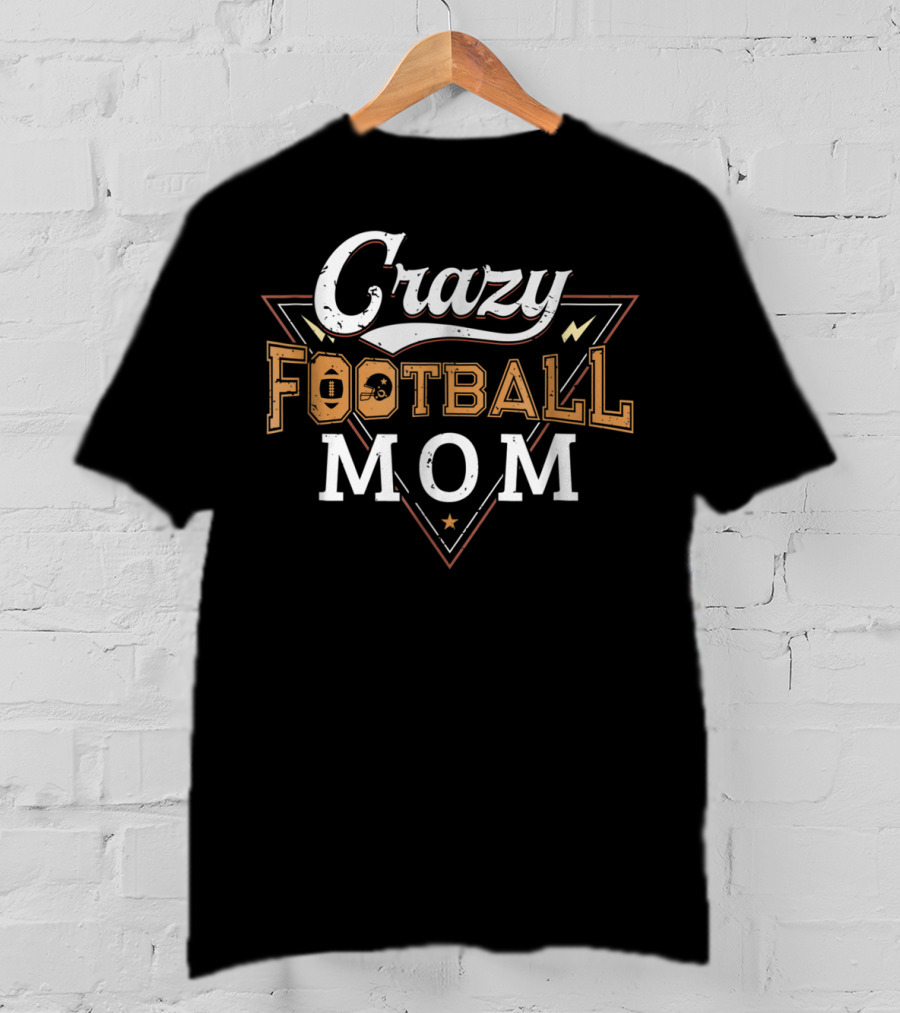Funny Crazy Football Mom Fantasy Draft Team League T-Shirt