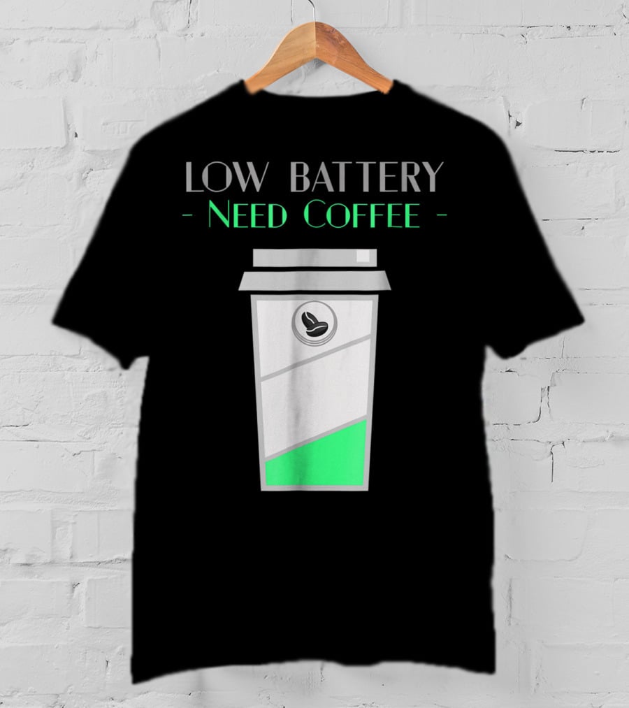 Low Battery Need Coffee Women Mom5 Coffee Cup T-Shirt
