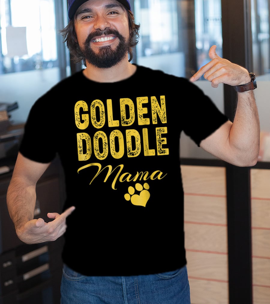 Goldendoodle Mama Paw Print Fun Idea8 T-Shirt