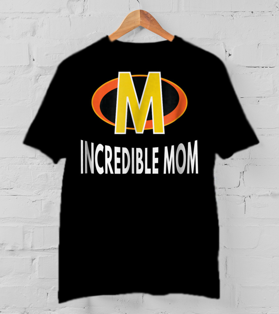 Incredible Mom Bold Text Superhero Icon M T-Shirt
