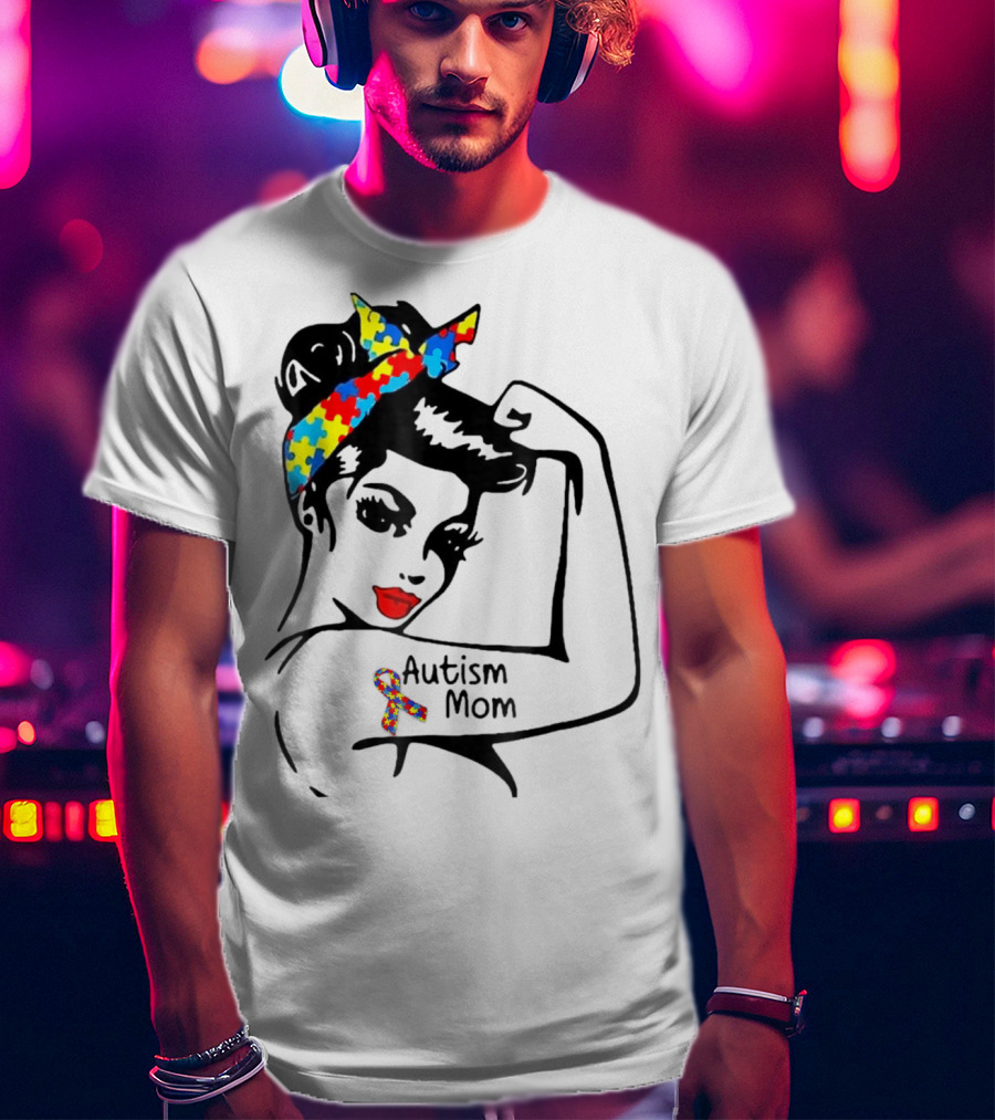 Autism Mom Iron On Autism Awareness Patch T-Shirt