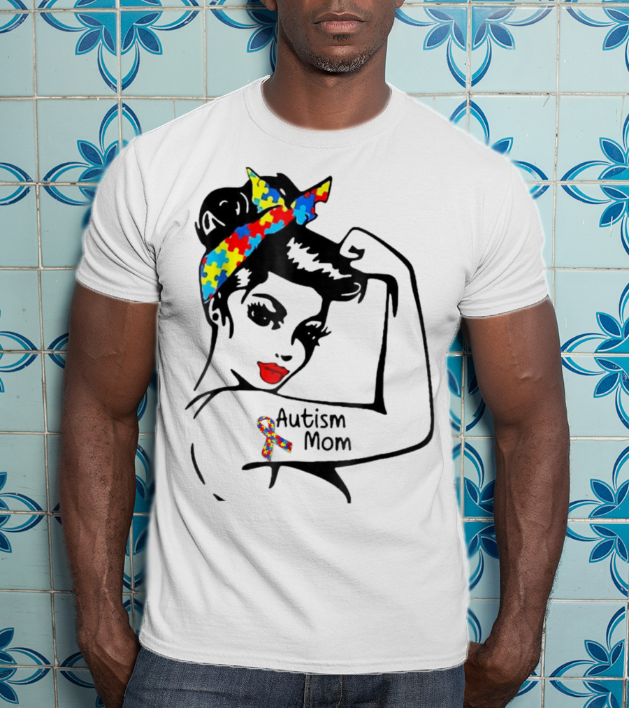 Autism Mom Iron On Autism Awareness Patch T-Shirt
