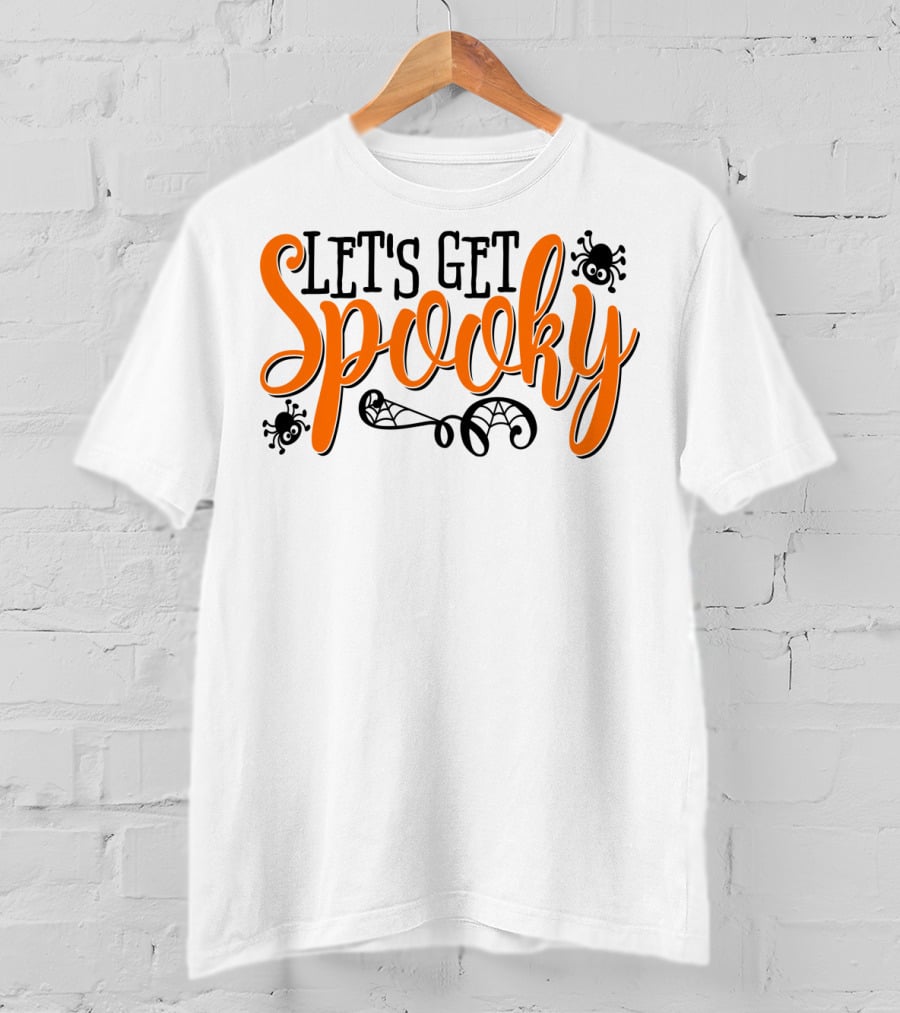Let's Get Spooky Halloween Teacher Mom 7 Creepy Spiders T-Shirt