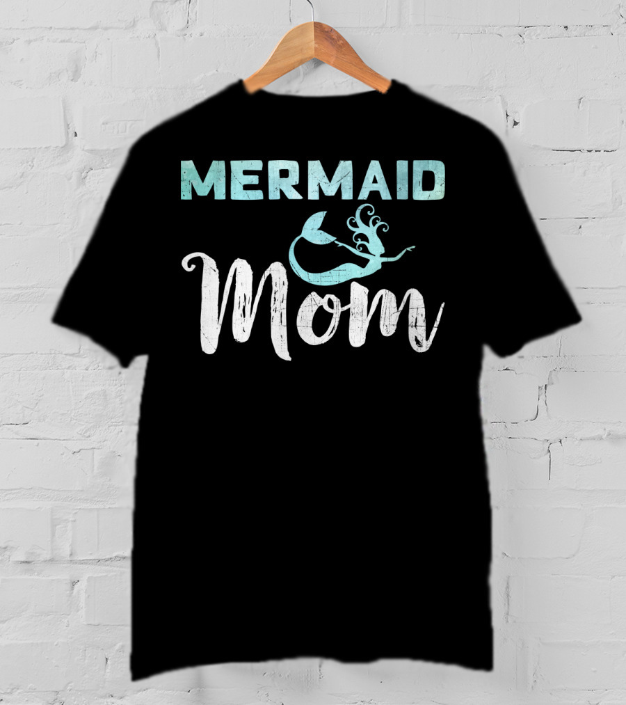 Mermaid Mom Mother's Day Celebration Cute 9 Birthday Party T-Shirt