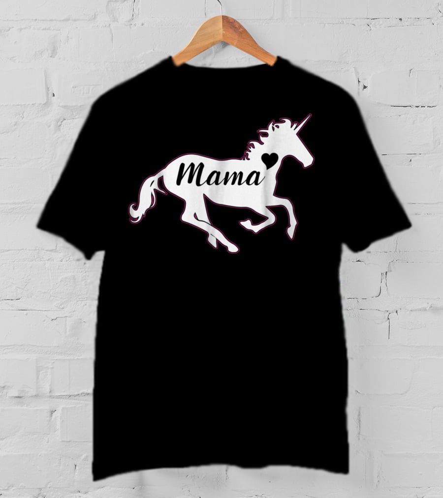 Mama Unicorn Horse Mom Life Women Grandma T-Shirt