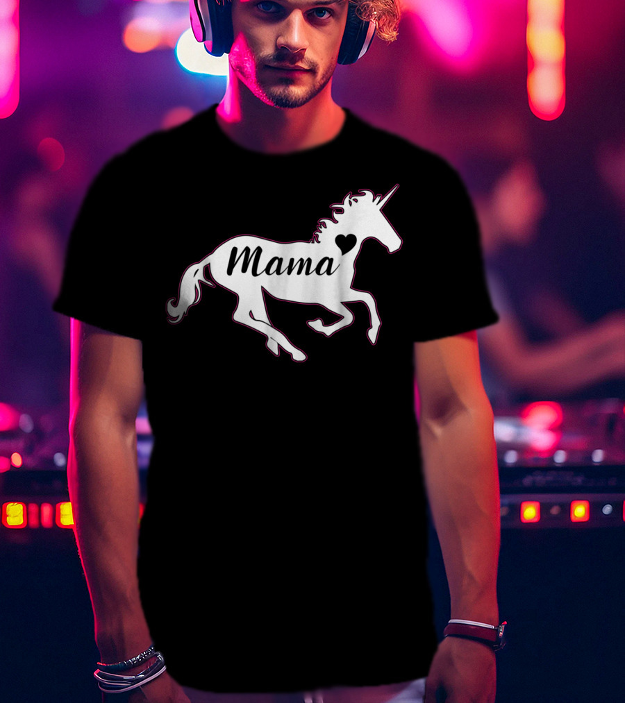 Mama Unicorn Horse Mom Life Women Grandma T-Shirt