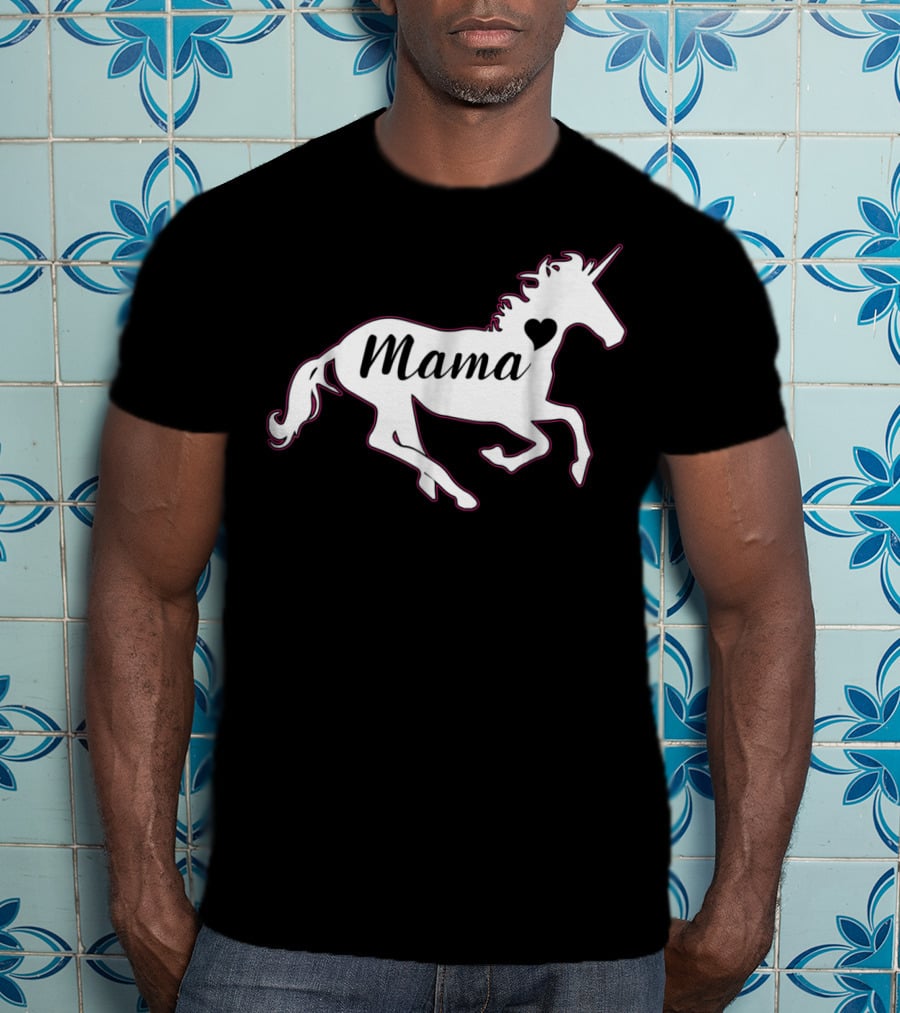 Mama Unicorn Horse Mom Life Women Grandma T-Shirt