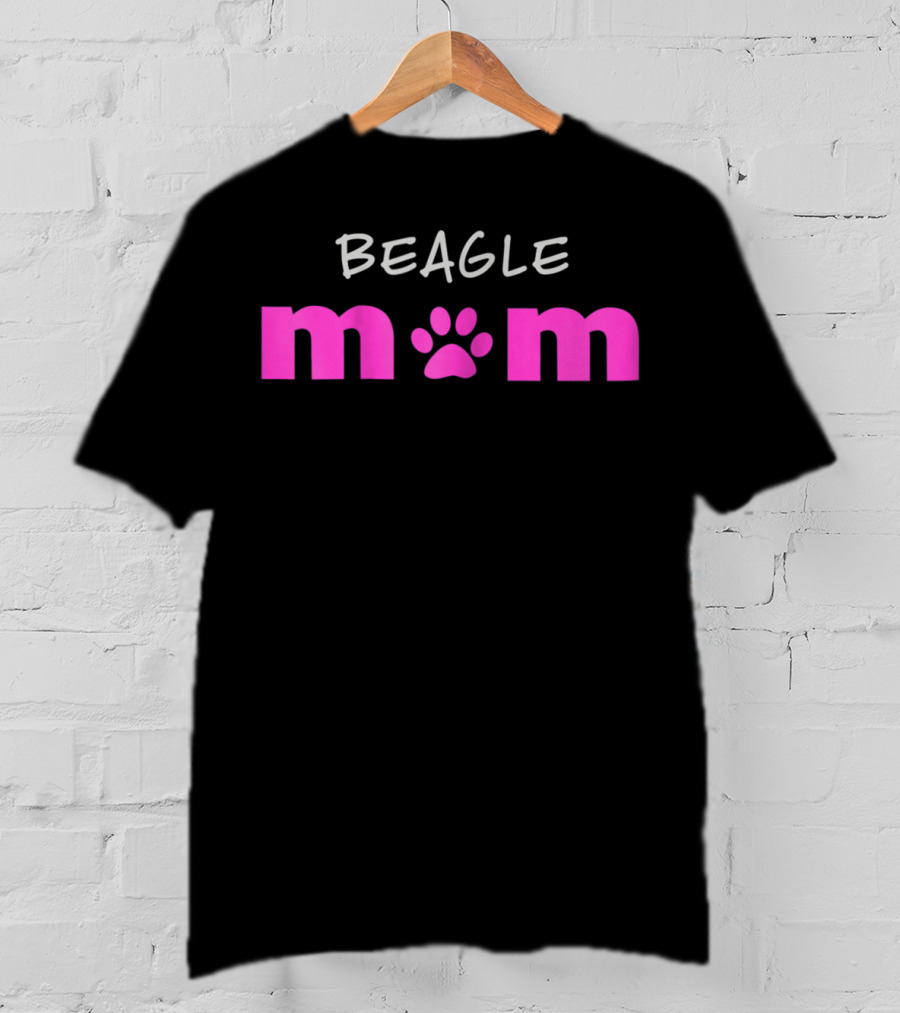 Beagle Mom Paw Prints T-Shirt