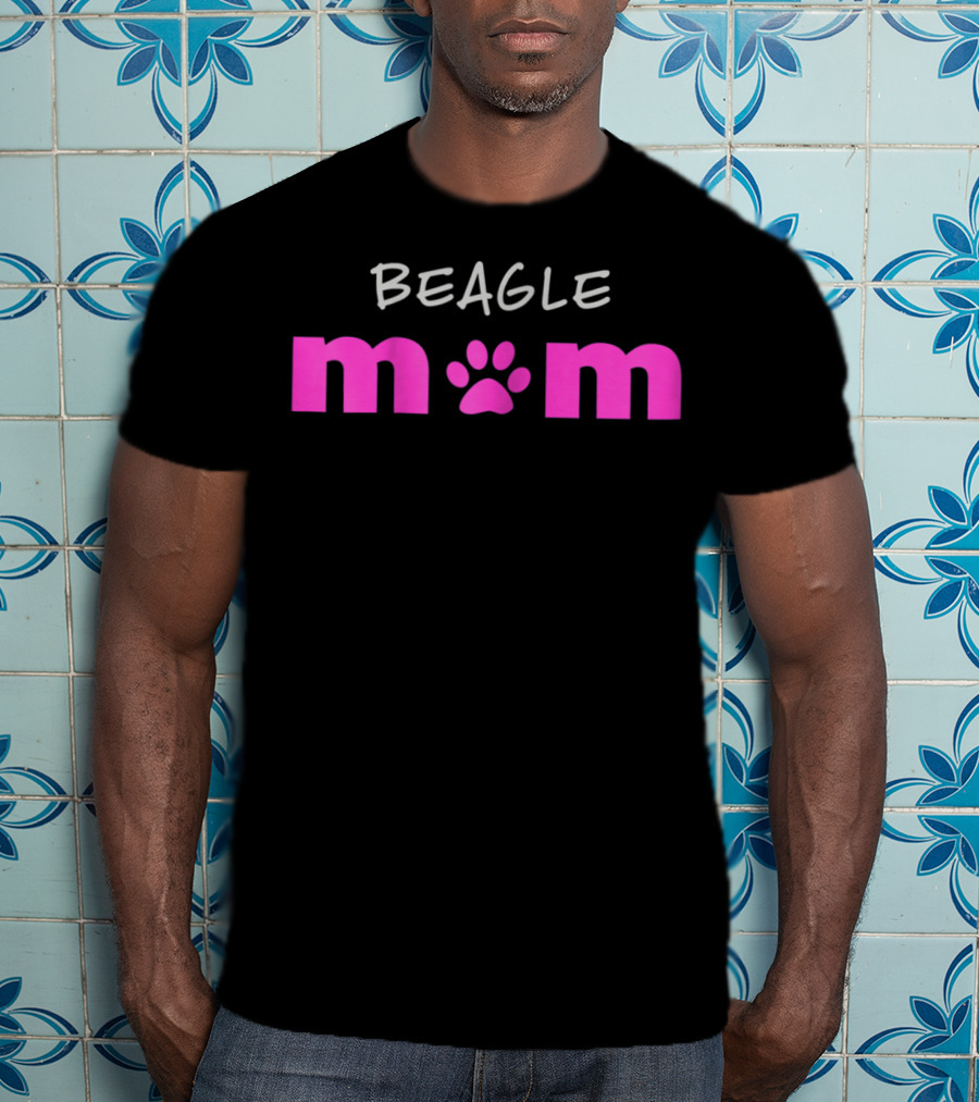 Beagle Mom Paw Prints T-Shirt