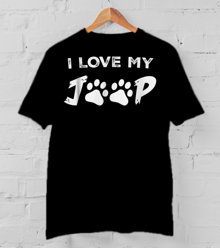 I Love My Jeep Dog Paw Prints T-Shirt