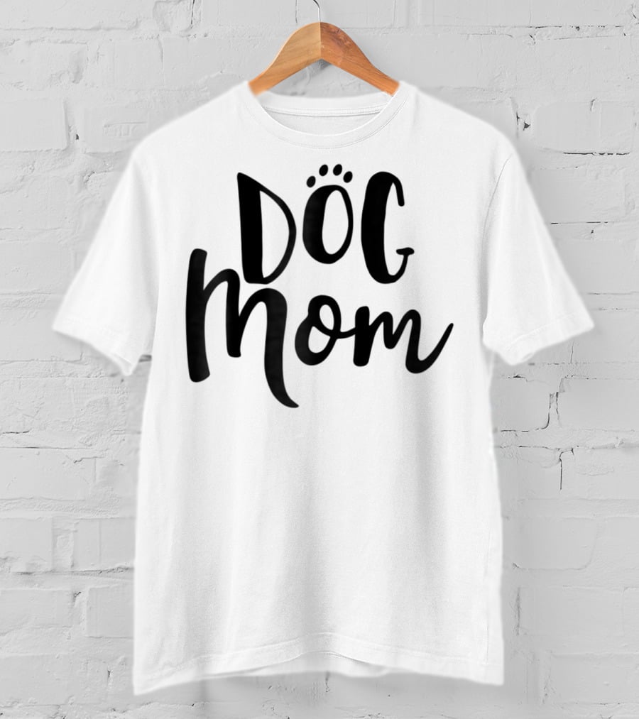 Dog Mom Womens Cute Paw Print Top9 T-Shirt