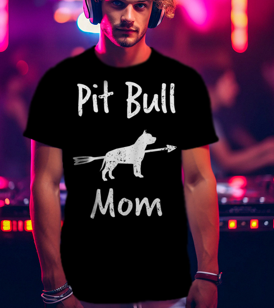 Pit Bull Mom Advocate With Arrow T-Shirt