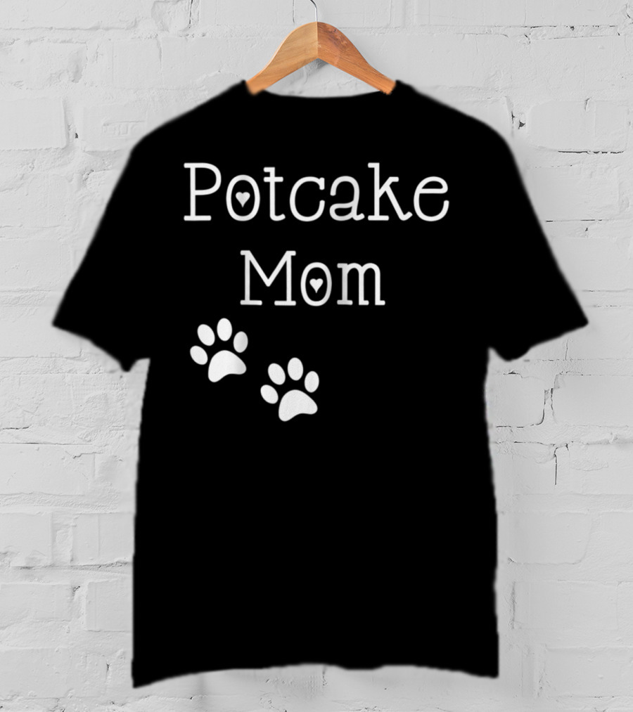 Potcake Mom Paw Print Heart T-Shirt