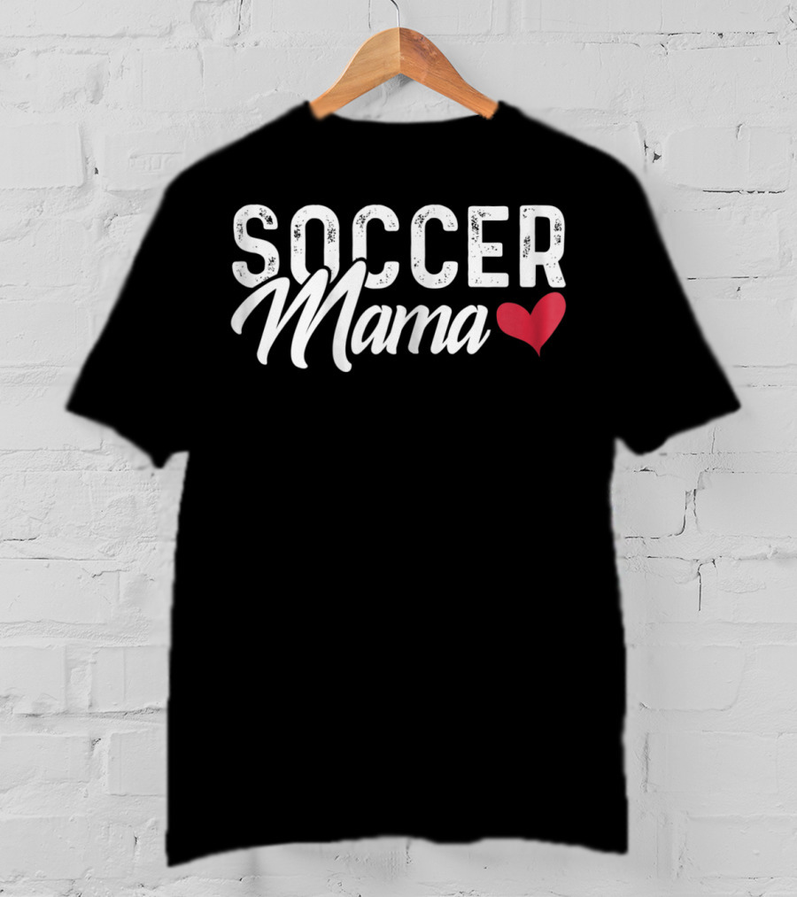 Soccer Mama Heart Football Mom T-Shirt