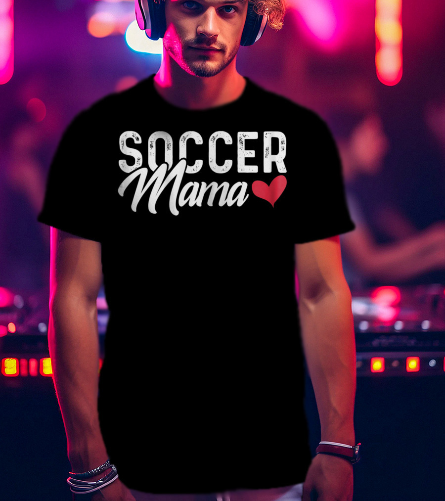 Soccer Mama Heart Football Mom T-Shirt