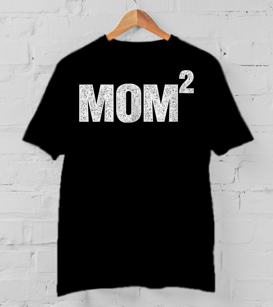 Women's Distressed Mom Squared Mom Of Two T-Shirt