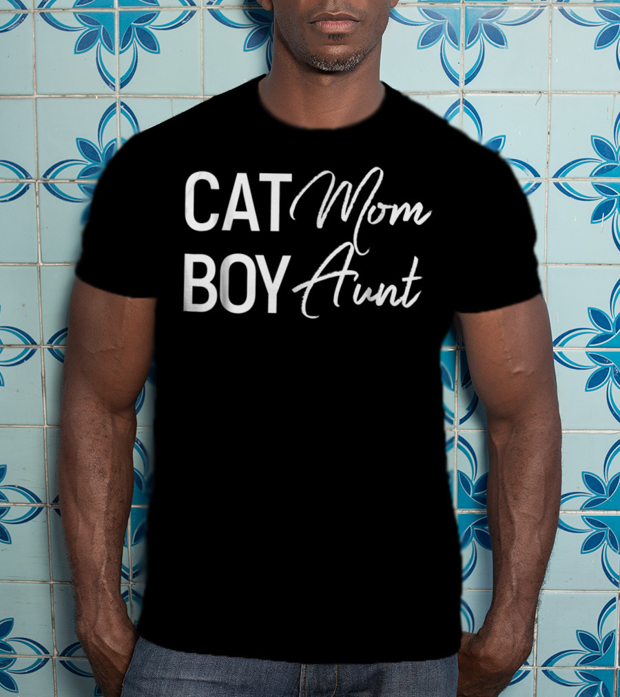 Cat Mom Boy Aunt T-Shirt