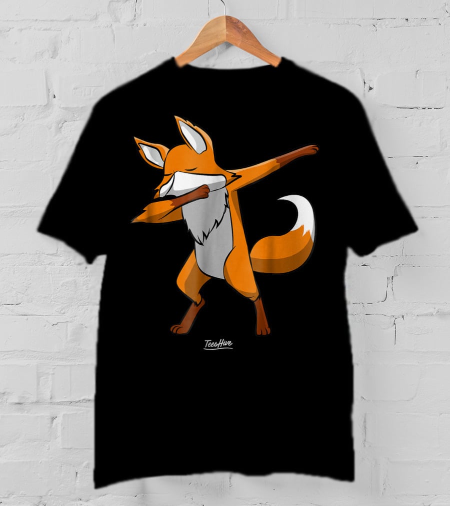Dabbing Fox Dab Red Fox Animal Fox Mom Funny Fox Lover TeeHive T-Shirt