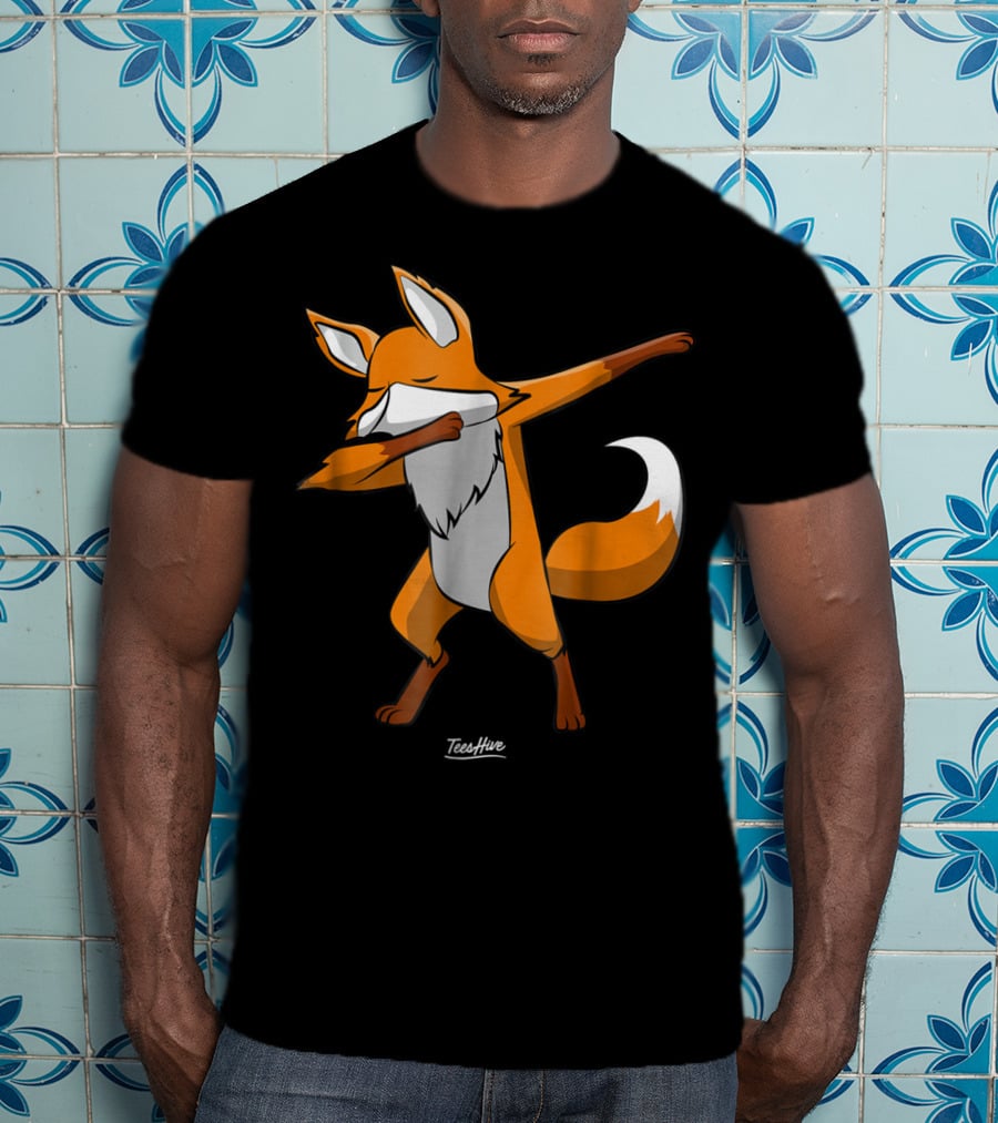 Dabbing Fox Dab Red Fox Animal Fox Mom Funny Fox Lover TeeHive T-Shirt