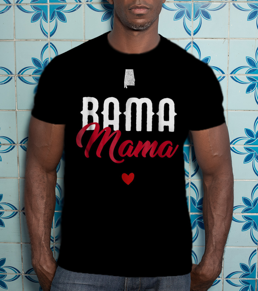 Bama Mama Best Alabama Mom Native Heart T-Shirt
