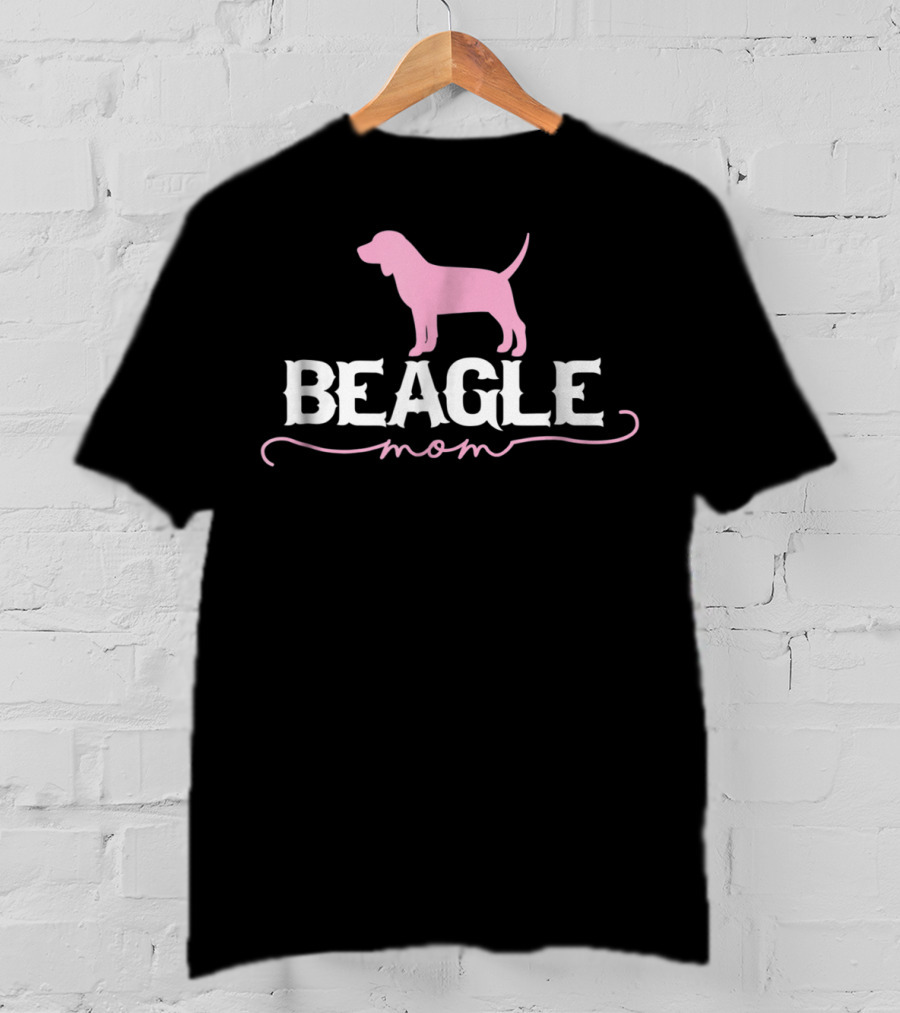 BEAGLE Mom Dog Lover Pink T-Shirt