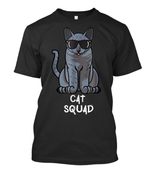 Cat Squad Blue Squad Cat Mom Lover T-Shirt
