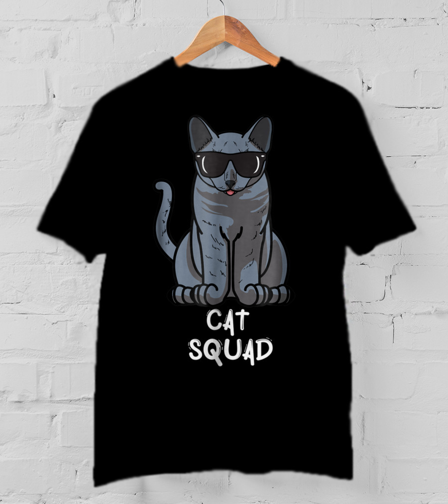 Cat Squad Blue Squad Cat Mom Lover T-Shirt