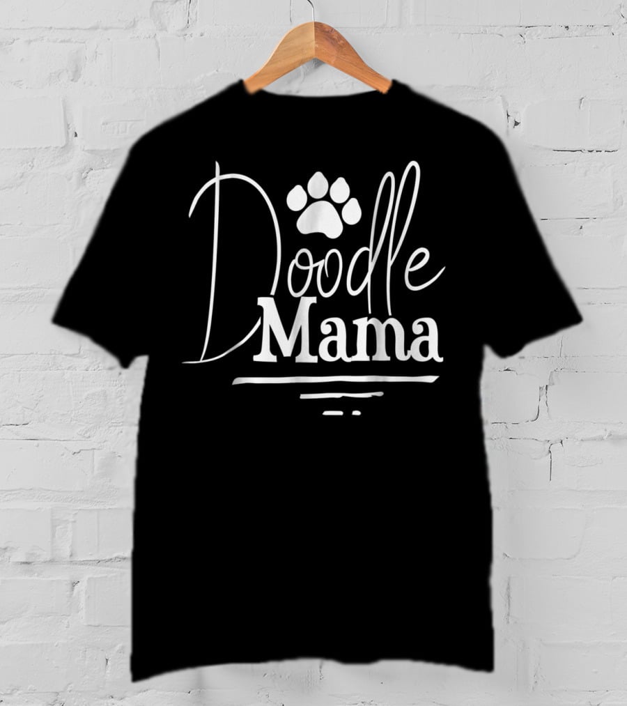 Doodle Mama Cute GoldenDoodle Labradoodle Paw Prints T-Shirt