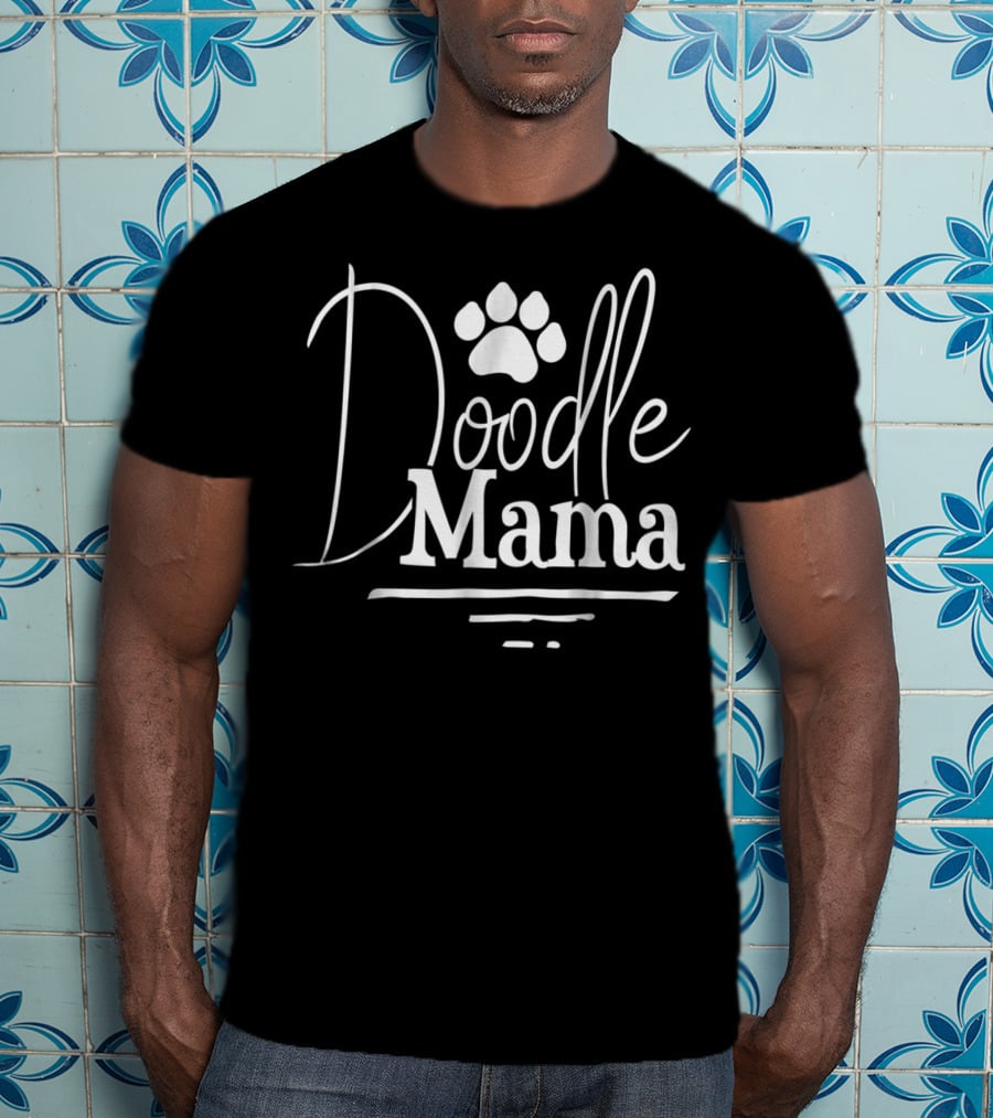 Doodle Mama Cute GoldenDoodle Labradoodle Paw Prints T-Shirt