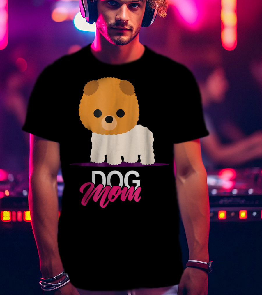 DOG MOM Funny Dog Lover Cute Pomeranian Art S97 T-Shirt