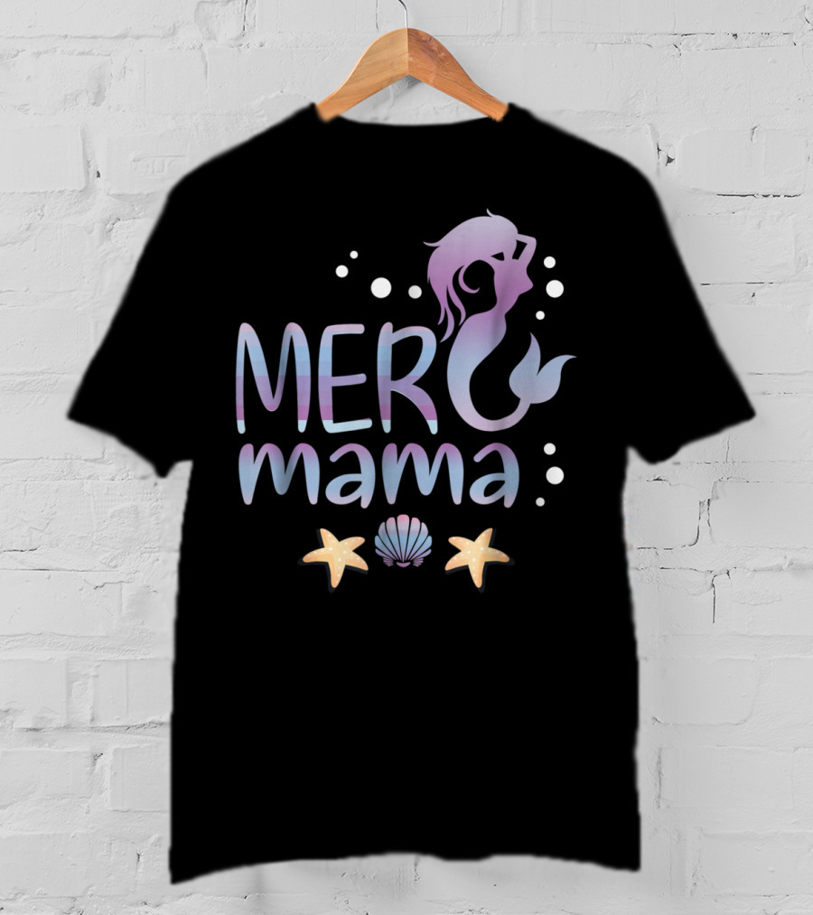 MER Mama Mermaid Birthday Party Mom T-Shirt