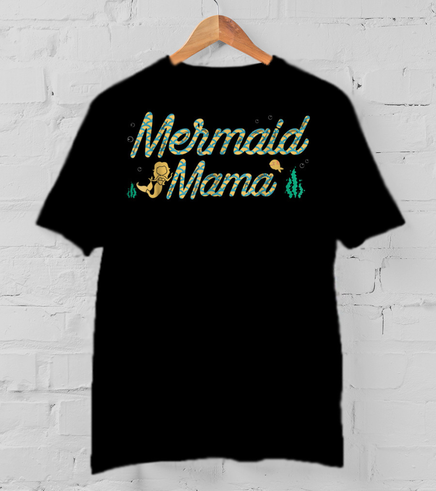 Mermaid Mama Cute Mom Swim Party Sea Life T-Shirt