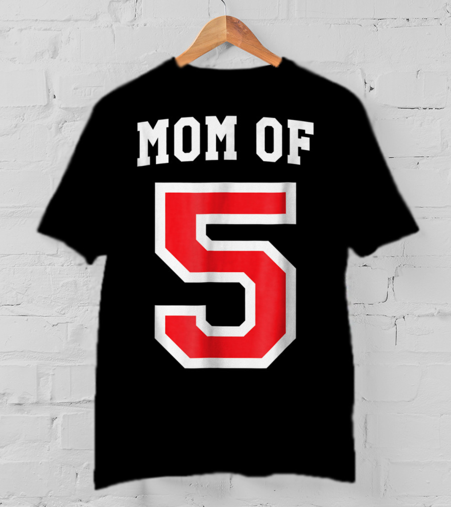 Mom Of 5 Baseball Jersey T-Shirt